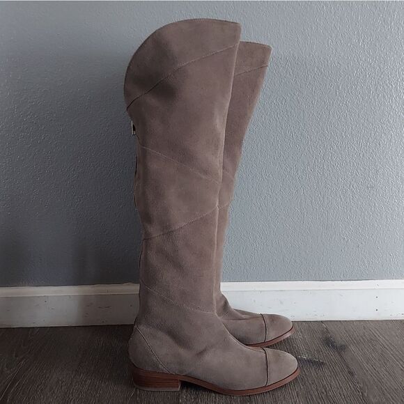Sole Society Tiff Over The Knee Boots Taupe Size 8.5 - Picture 2 of 15